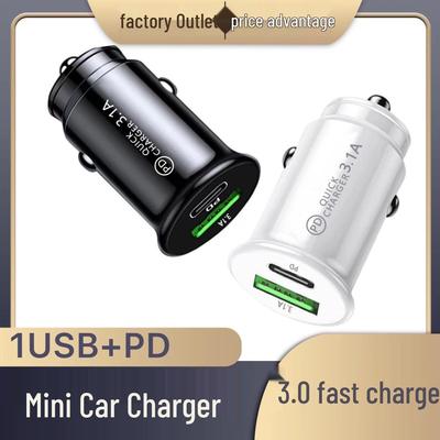 Dual Port USB Car Charger with PD Fast Charging
