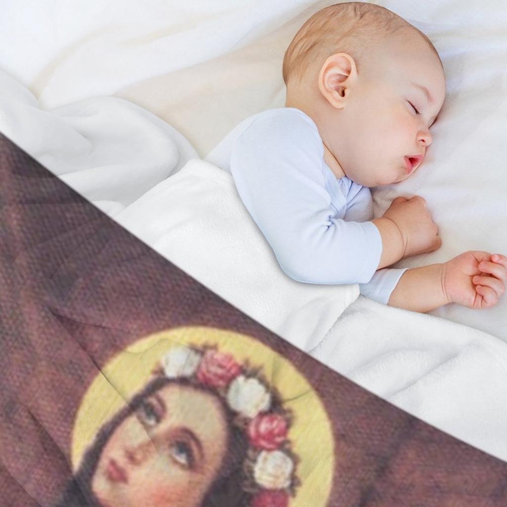 Saint Philomena Throw Blanket Quilt Large Halloween Decorative Sofas Blankets