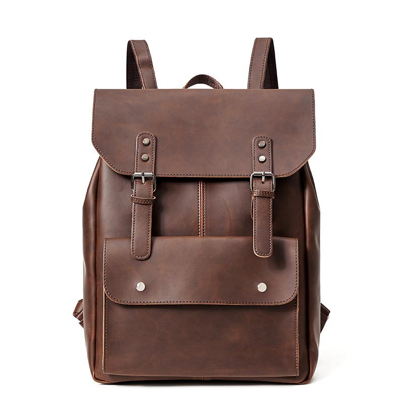 Korean Version Of Retro Simple Backpack, Casual Schoolbag Men'S Bag Men'S And Women'S Couples Backpack Travel Bag Computer Bag