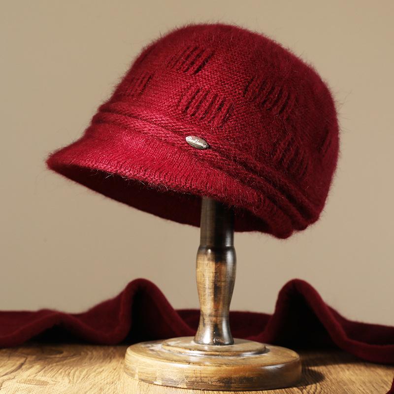 Winter Old Man Hat Fleece Warm Ear Protector Women's Wool Hat Middle Old Man Mom Grandma Old Woman Knitted Hat