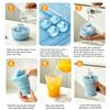 2 in 1 Ice Mold and Water Bottle Food-Grade Silicone Foldable Ice Ball Cup BPA-Free Portable Travel Tumbler for Outdoor Camping