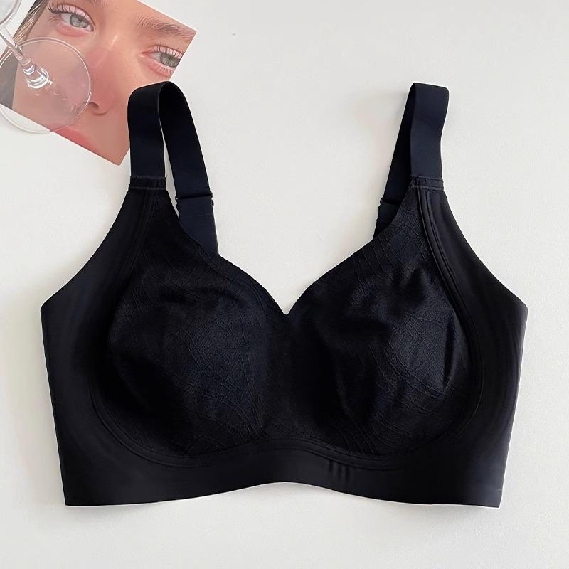 

Glutinous rice seamless underwear women s love cup, big breasts show small summer thin styles gather to prevent sagging and close secondary breasts 3XL 95BCD