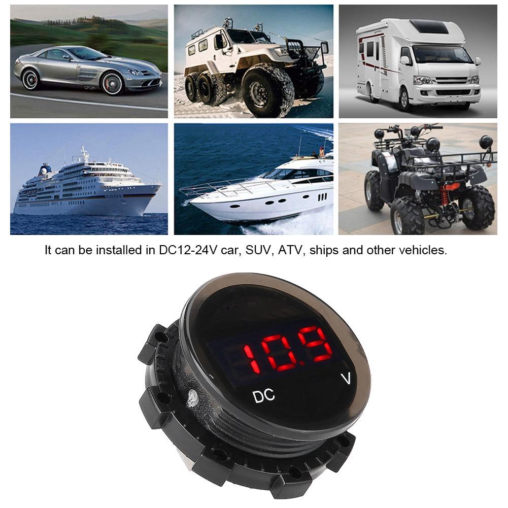 Modified Motorcycle Voltmeter LED Digital Display Voltage Volt Gauge Panel Meter