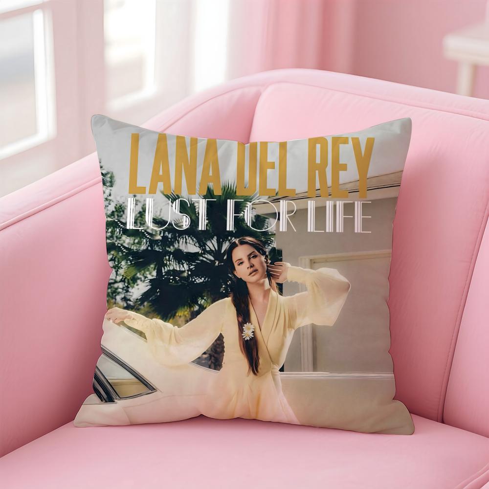L-Lana Del Reys Kuddfodral Bekvämt Vändbart Kuddfodral Perfekt för Bil Soffa Sovrum & Mer