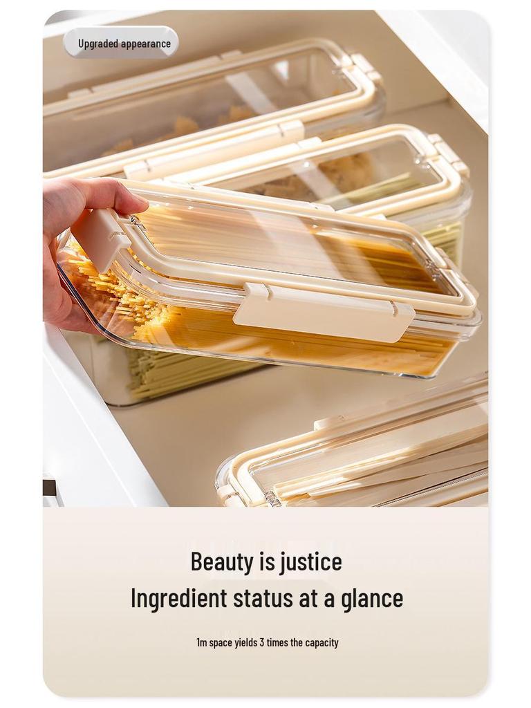 Food-Grade Large Capacity Noodle Storage Box with Handle and Seal