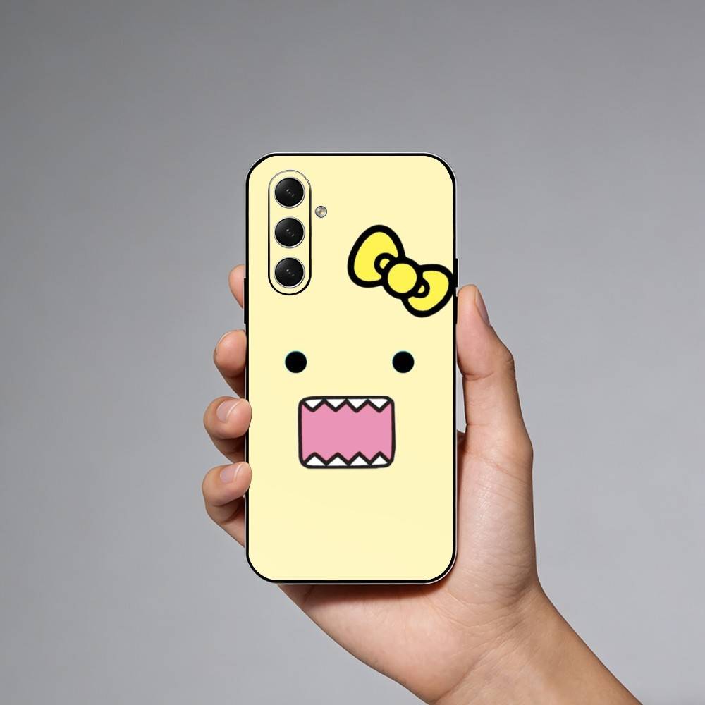 Cute D-Domo-kun Phone Case For Samsung Galaxy A73,A21s,A22,A31,A52,A53,A71,A41Soft Black Shell