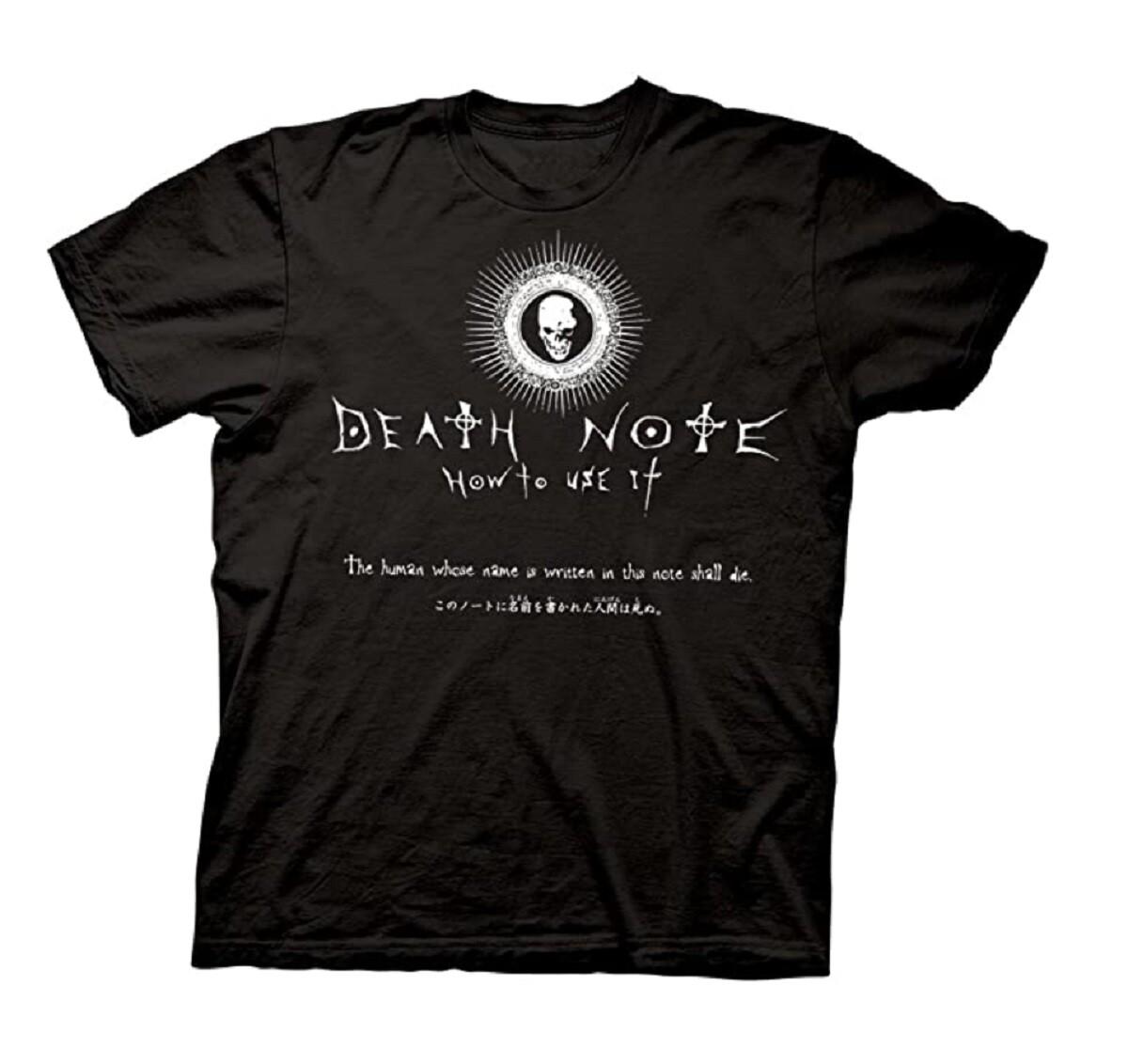 Death Note How To Use It Anime Officially Licensed Adult T-shirt S