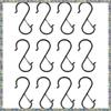 WON S Hooks For Hanging - S Shaped Hooks For Kitchen Utensil And Closet Rod - Black S Hooks For Hanging Plants,Pots