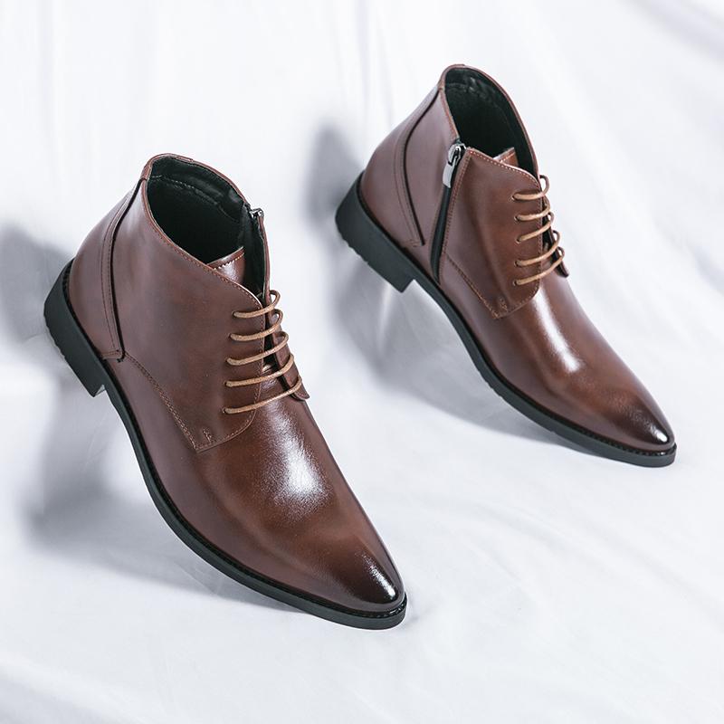 

Модные мужские туфли смешанных цветов, ретро мужские кожаные туфли, деловая мужская обувь в стиле барокко, повседневная мужская обувь Оксфорд 45 коричневый