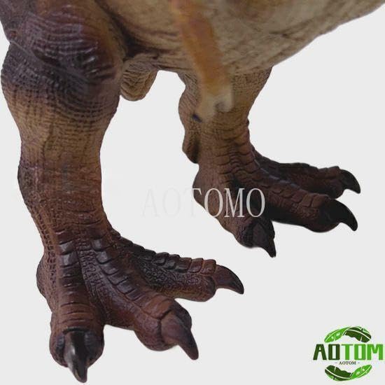Tyrannosaurus Rex Figure, Vinyl Model, Soft Vinyl, Brown, Dinosaur Collection, Big Size