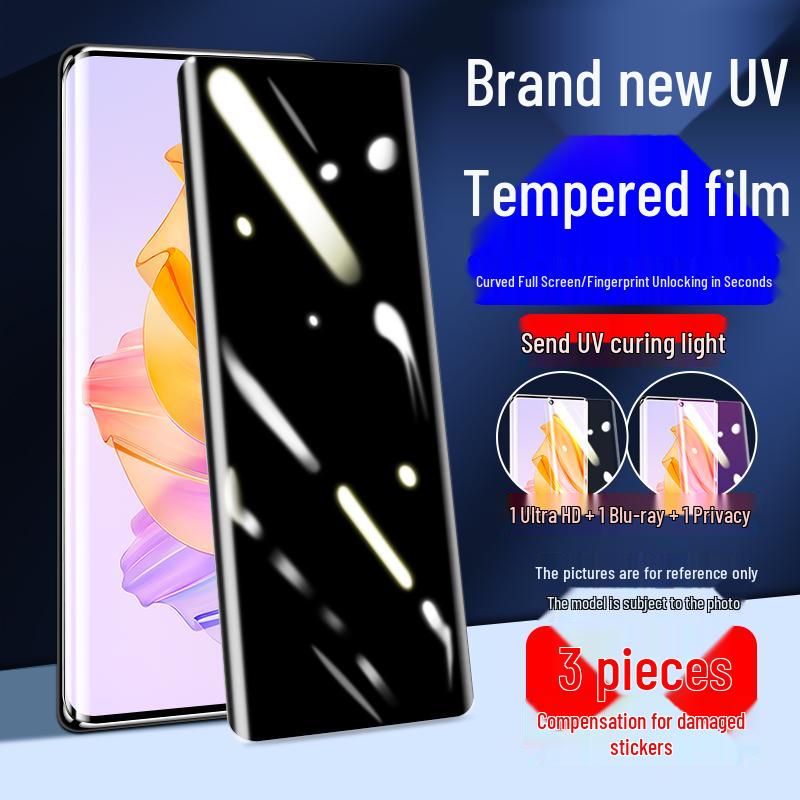 Honor 80/80 Pro Tempered Glass Screen Protector, Full Coverage, UV Glue, Anti-Fall Protection