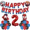 1set Spiderman Balloon Red Spiderman And Friends Aluminum Foil Balloon Baby Shower 1-9 Years Birthday Party Decorations Kids Toy