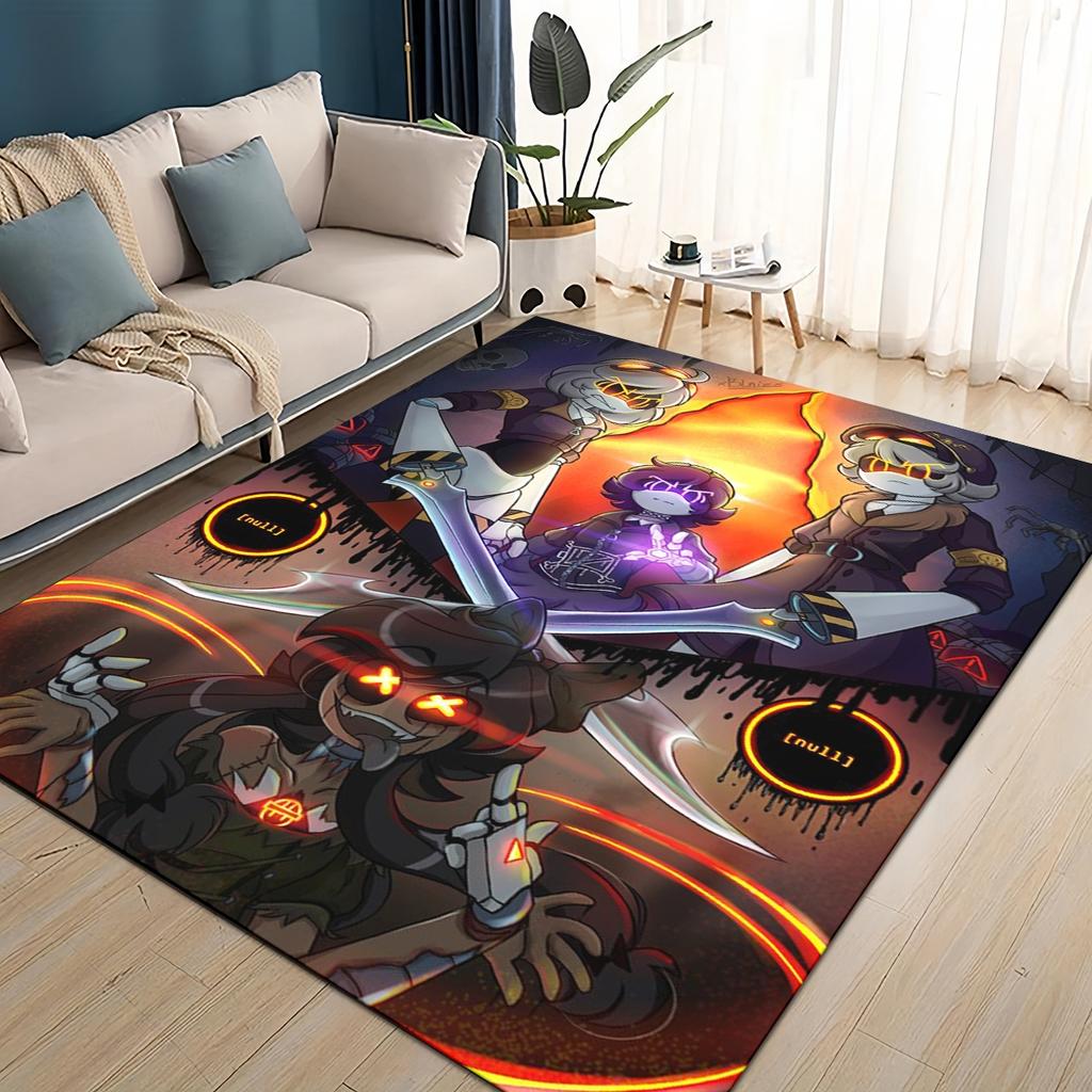 3D Print Murder Drones Cartoon Uzi V J Robot Gift Carpet Rug for Living Room Bedroom Home Sofa Decoration,kid Non-slip Floor Mat