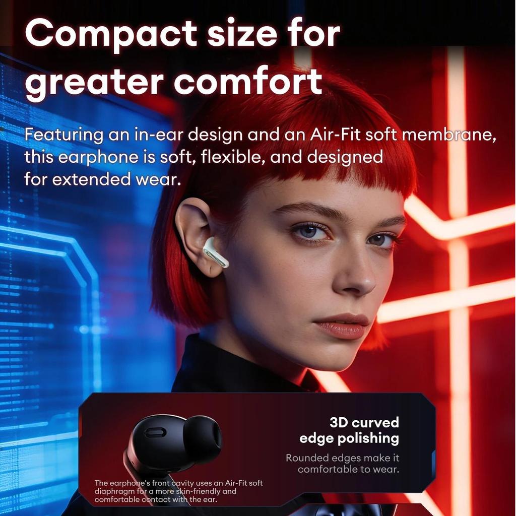 Cuffie da Gaming Wireless Originali Lenovo GT103 Suono Surround 720° Auricolari Bluetooth 6.0 Auricolari Sportivi con Cancellazione del Rumore (ENC) Luce Respiratoria Blu Ghiaccio