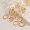 Wind lady geometric ring set, small self-test opening adjustable design, high-end ring versatile