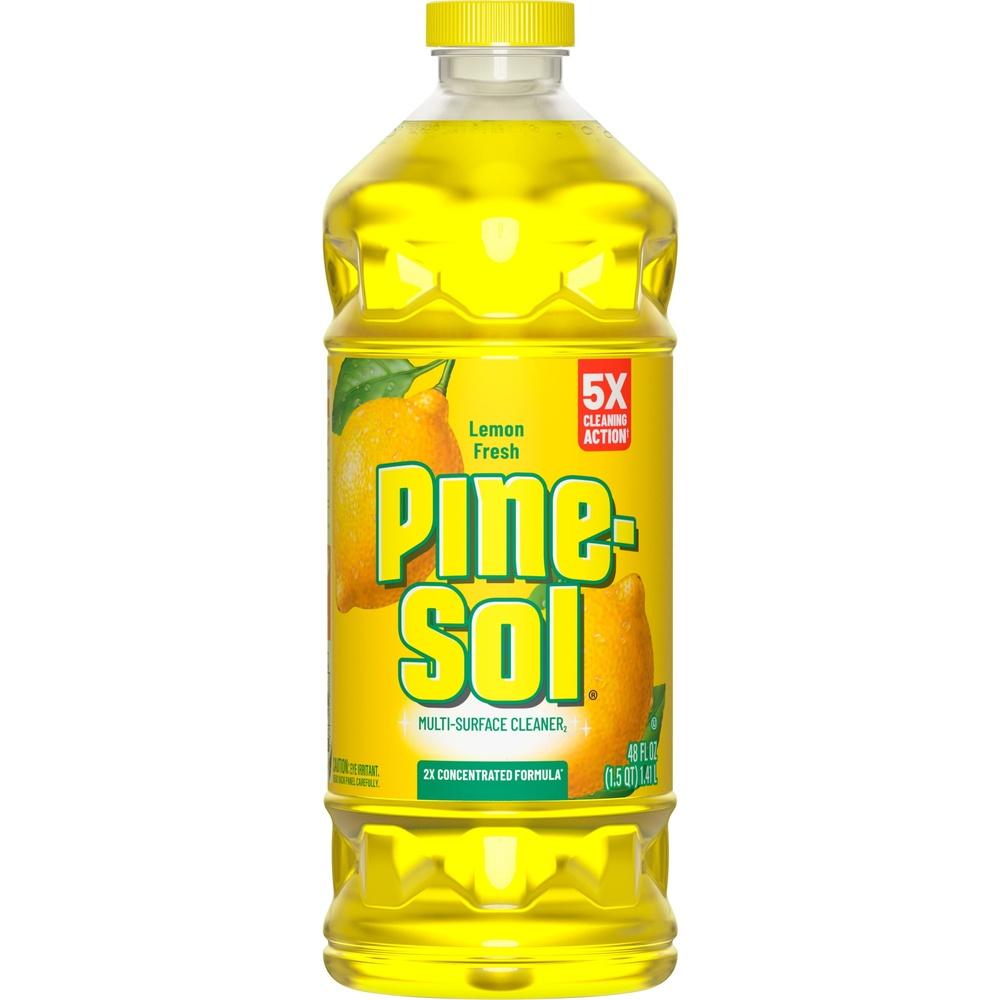 Multi-Surface Cleaner Lemon Fresh Scent Ideal Floors Countertops Sinks Indoor Use Non Living Dust Mite Pet Dander Concentrate 48
