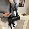 Trendy Cool Bowknot Tubular Cylindrical Pu Shoulder Bags Girly Handbag Armpit Bag Women  Design Sense Commuter Bags Gifts