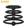 BDSM Ejaculation Delay Restriction Dick Penis Cock Ring,Silicone Cockring Men Stretching,Removable Scrotum Ball Stretcher Sextoy