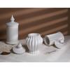 Striped Cylinder Resins Jar Molds Candlestick Molds for Making Candlestick Tealight Holder Storage Jar, Resins Lid Molds