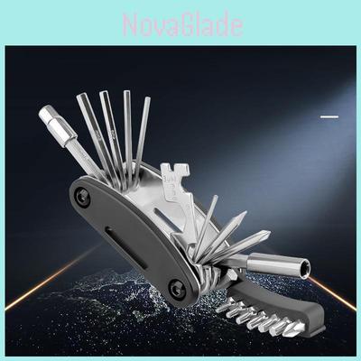 Bicycle Repair Tool Kit With 21in1 Multifunction Folding Wrench For Home Maintenance And Gear Adjustment