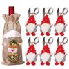 Kreativní vánoční sada na víno Zlaté sametové šaty Obaly na láhev vína Rukáv Santa Sněhulák Vánoce Nový rok Dekorace na jídelní stůl