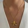 Ocean Elements Elegant Necklace Turtle Conch Design Collarbone Chain  Daily Jewelry