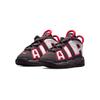 Nike Air More Uptempo TD Medium Ash Siren Red White Baby Sneakers Black DH9722-200