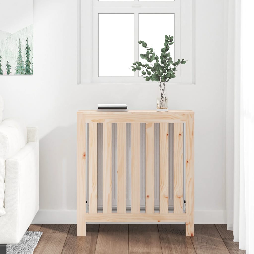 Vidaxl Radiator Cover, 79.5X19X84 Cm, Solid Pine Wood