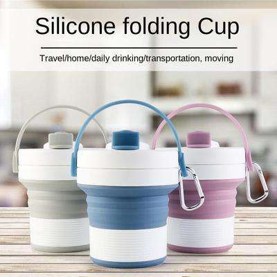 450ml Klappflasche Hochtemperatur-Outdoor-tragbarer Reise-Teleskop-Wasserbecher Werbegeschenke Einstellbarer Becher