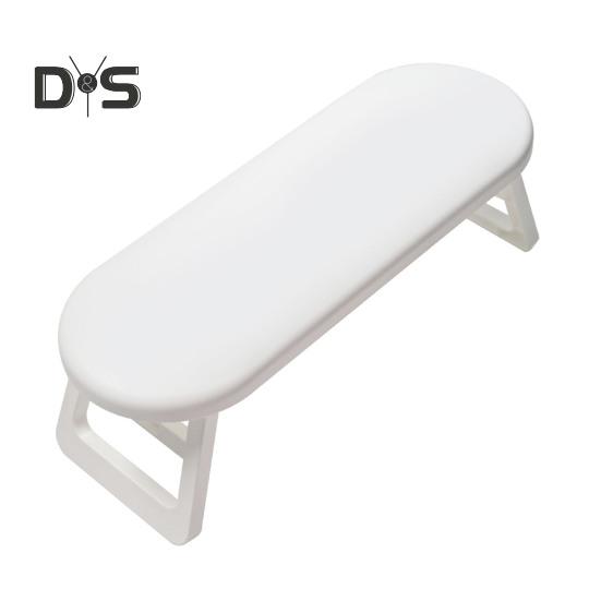 

Подставка для ногтя Складная пластиковая подставка для ног Маникюрная подставка для рук Подушка для рук Аксессуары для дизайна ногтей Round белый