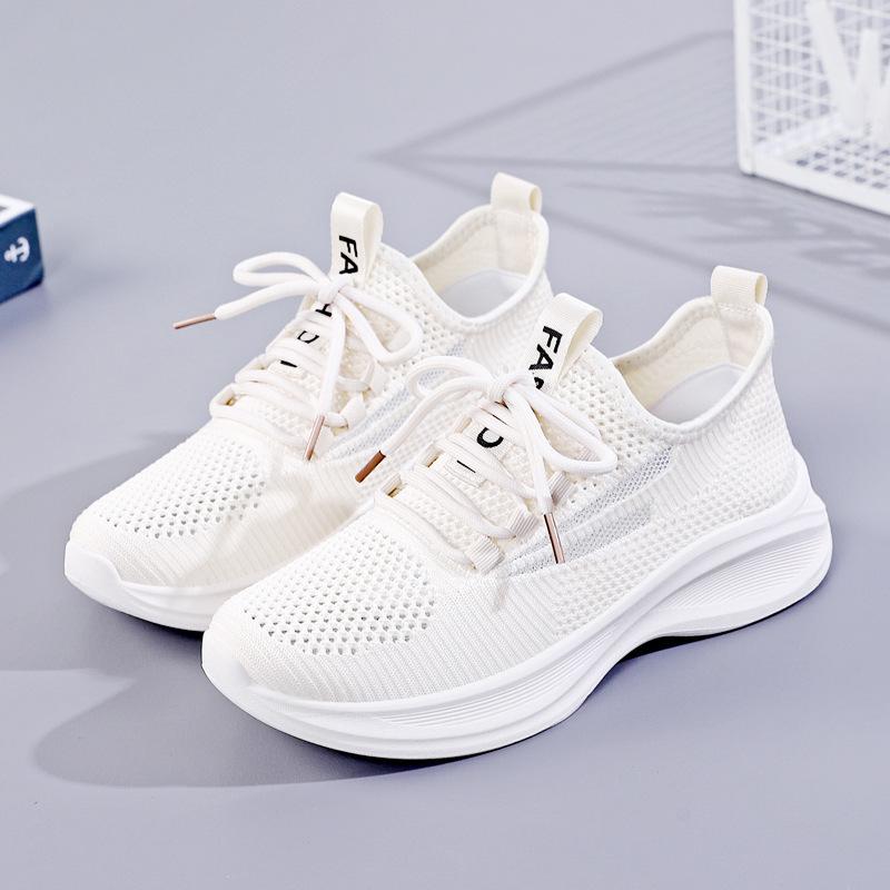 Women's shoes new 2026 summer net shoes women's breathable mesh casual sports shoes versatile flat bottom