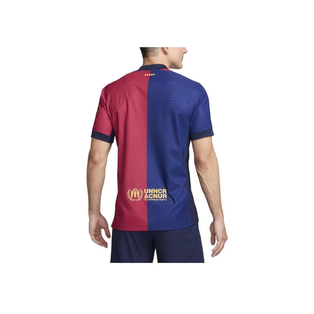 Nike Dri-FIT ADV Barcelona 2024/25 Home Patchwork Logo Print Round Neck Short Sleeve Football Shirt Men Tops Deep-Royal-Blue FN8775-456