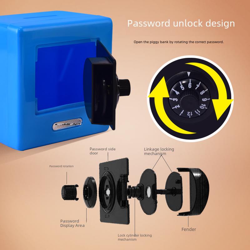 Children's Mechanical Piggy Bank Mini Safe - Money-Saving Toy Gift