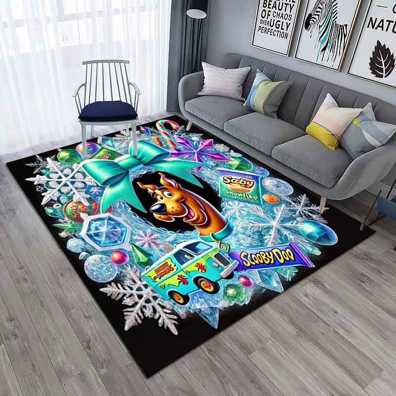 Halloween cartoon comedy adventure movie Scooby-Doo carpet is suitable for living room and bedroom doormats office balcony decorative carpet V3