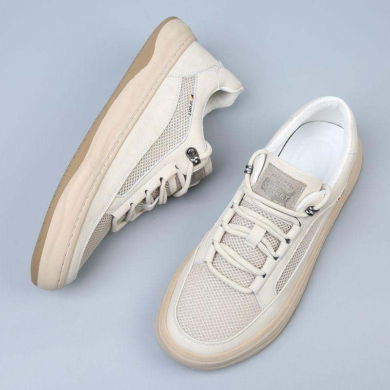 

Fashion Sneakers Men Mesh Shoes Soft Comfortable Mens Casual Driving Shoes Breathable Brand Male Footwear 44 білий