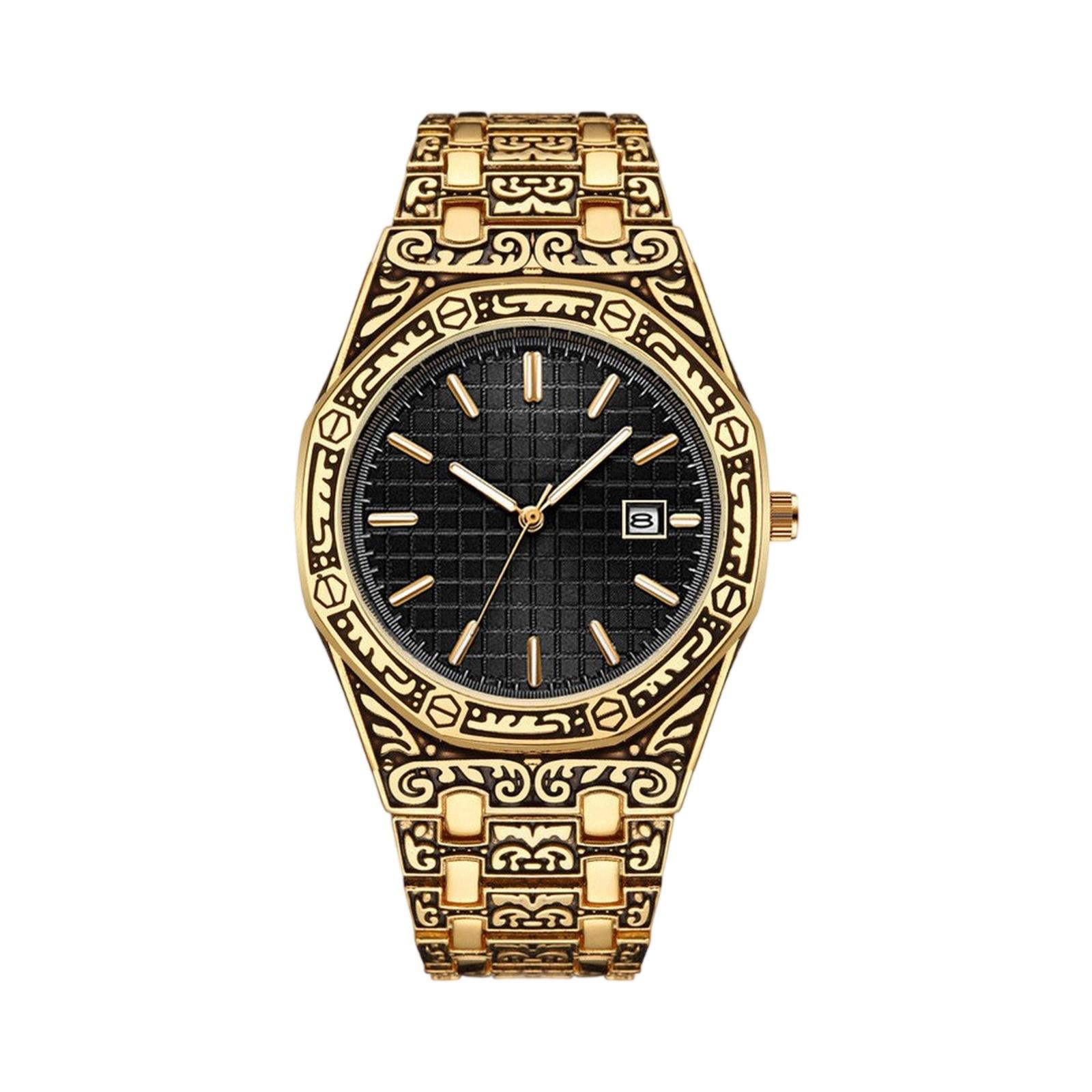 

Мужские кожаные деловые модные часы с ремешком для подарков One Size