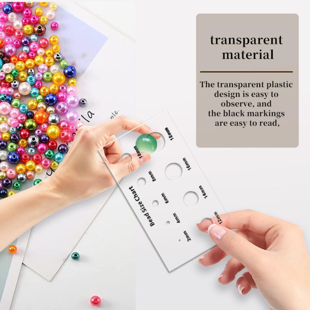 Kralenmaatmeter Transparant Acryl Sieraden Meetliniaal Met Nauwkeurige Schaal