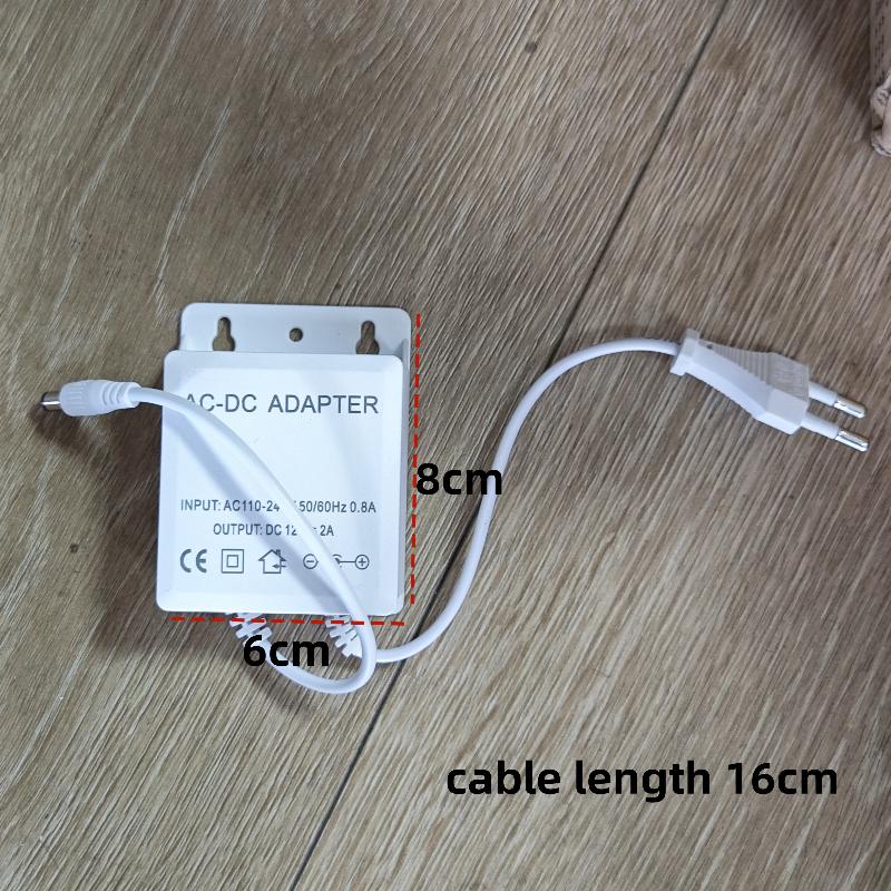 1 Piece Waterproof Power Adapter Dc12V 2A Eu Plug For Cctv Security Surveillance Ahd Camera Charger Nvr Dvr Input Ac100V-240V