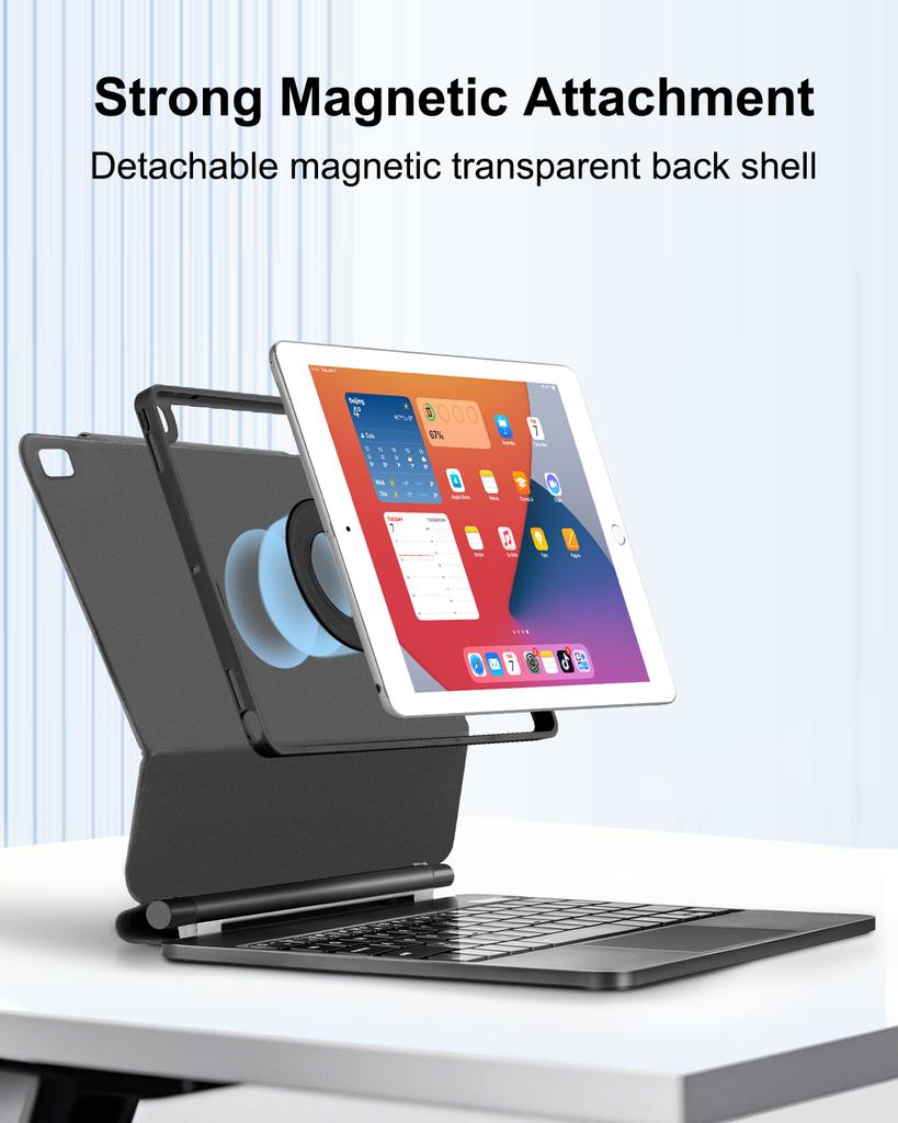 Magische Toetsenbordhoes voor iPad 10.2 9e 8e 7e Generatie Cover Toetsenbord voor Air 3 Pro 10.5 Magnetische Hoes Folio Cantilever Stand