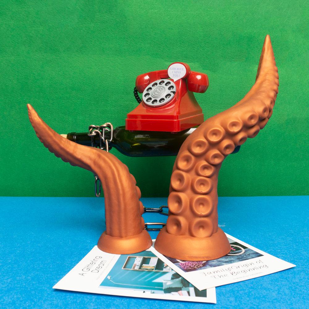 YWZAO Anal Plug Tentacle Liquid Silicone Sucker G73