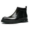 Winter Men'S Chelsea Boots Short Boots Leather Air Cushion Platform Business Casual British Leather Boots