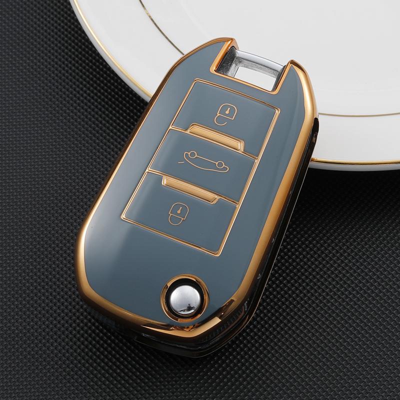 Tpu Flip Folding Key Fob Cover Case For Citroen C3 C4 Berlingo For Peugeot 208 2008 301 308 3008 Rcz 508 408 2008 307
