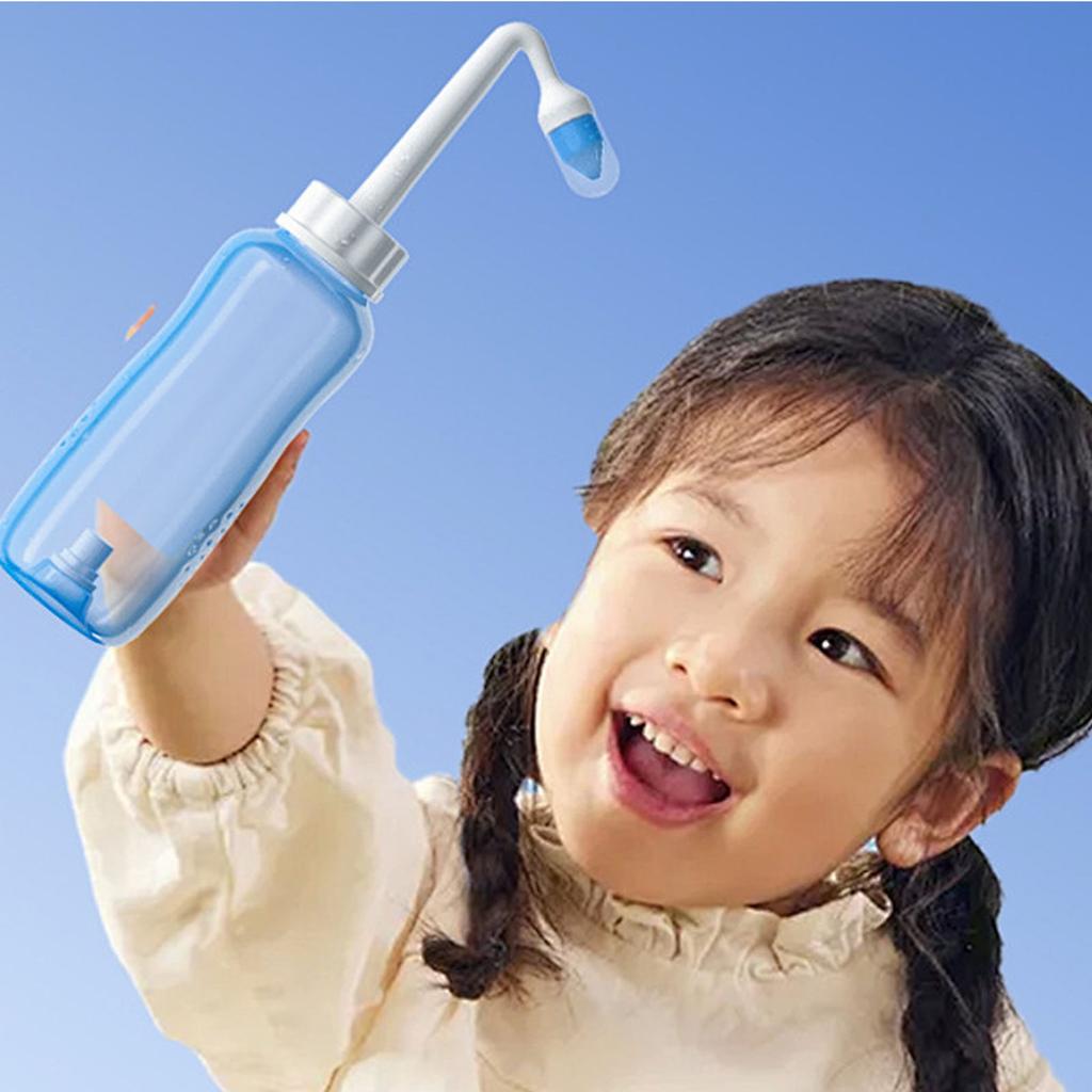 Nasal Wash Bottle Nose Wash Cleaner Rinse Irrigation Bottle with Single Hole Three Hole Nozzle 500ml