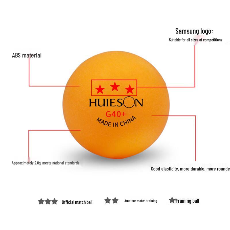Huicheng G40+ 3-Star Table Tennis Balls