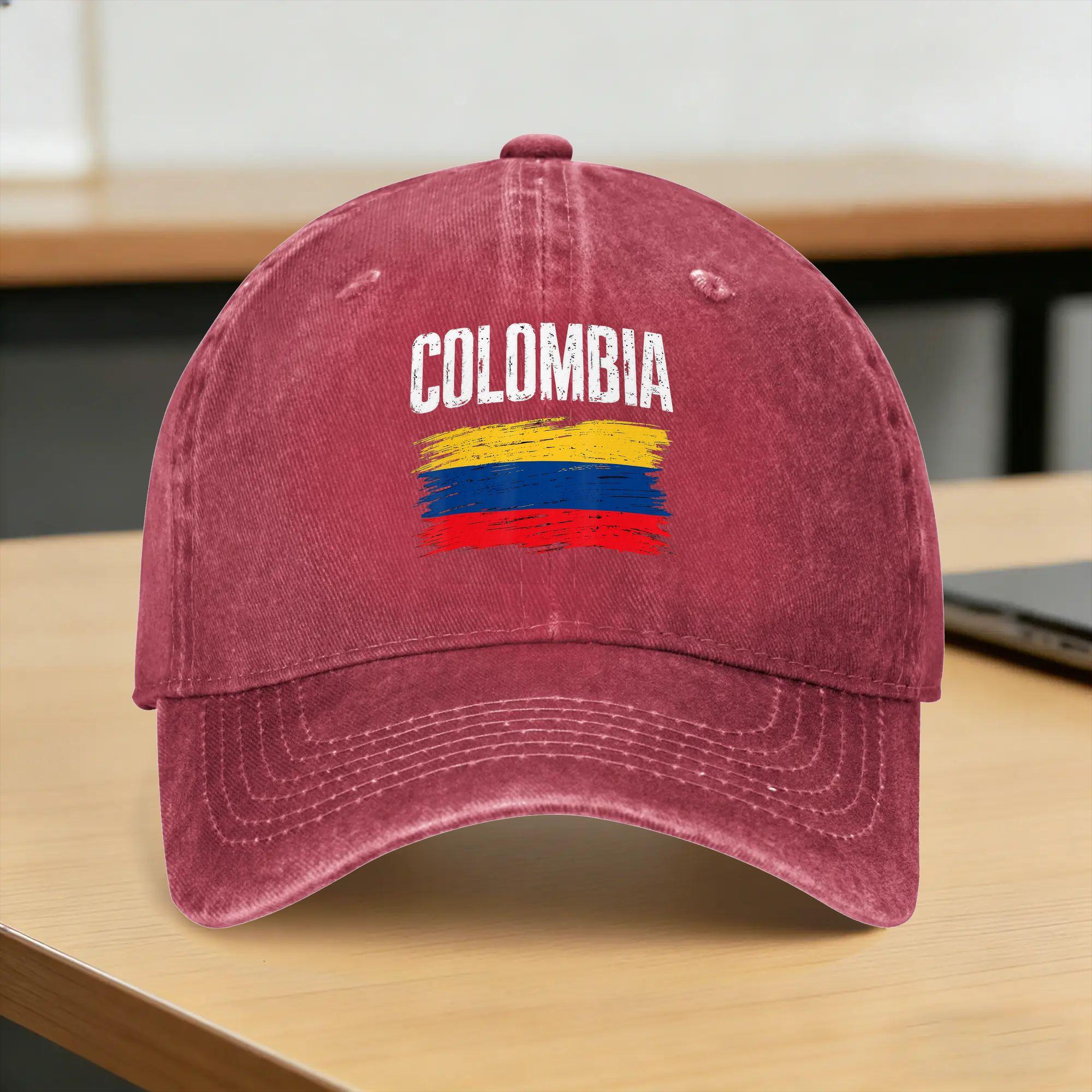 Colombia Flag Jersey Colombian Soccer Team Colombian Casual Baseball Cap Outdoor Sport Hip Hop Hats Summer Unisex Snapback Cap One Size