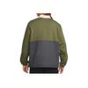 Nike Loose Fleece Color-Block Sweatshirt For Winter Unisex Tops Khaki Green DJ6082-325