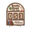 Book Read This Year Counter Sign Reading Tracker Plaque Bookshelf Decoration Handmade Wood Reading Challenge Tracker Book Lovers Gift