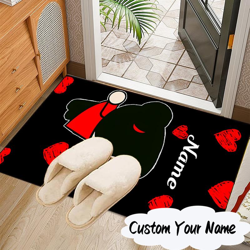 Custom Name Heartfelt Pucca Love Carpet, Chair Rug,Area Rug for Office Bedroom living rooms bedroom, Doormat decor Christmas fan gifts