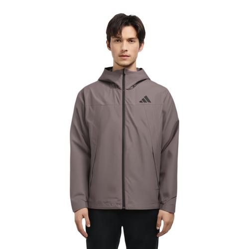 adidas Breathable All-Purpose Windproof Long-Sleeve Jacket Unisex Charcoal