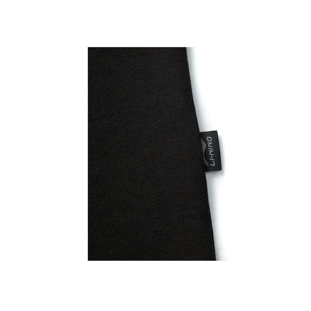 Li Ning Trendy Sports Series Solid Color Round Neck Comfortable Breathable Versatile Casual Short Sleeve T-Shirt Unisex Tops Black AHSV621-1